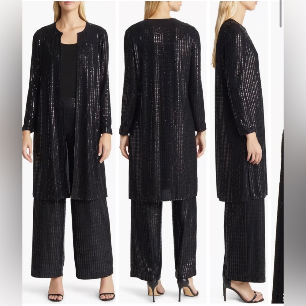 ANNE KLEIN sequin cardigan & matching pant